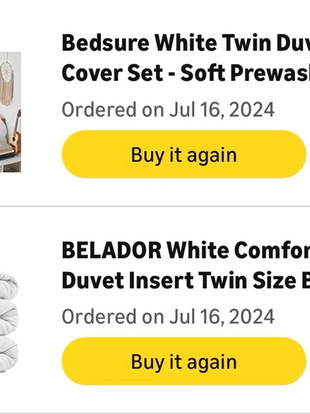 Bedsure white duvet